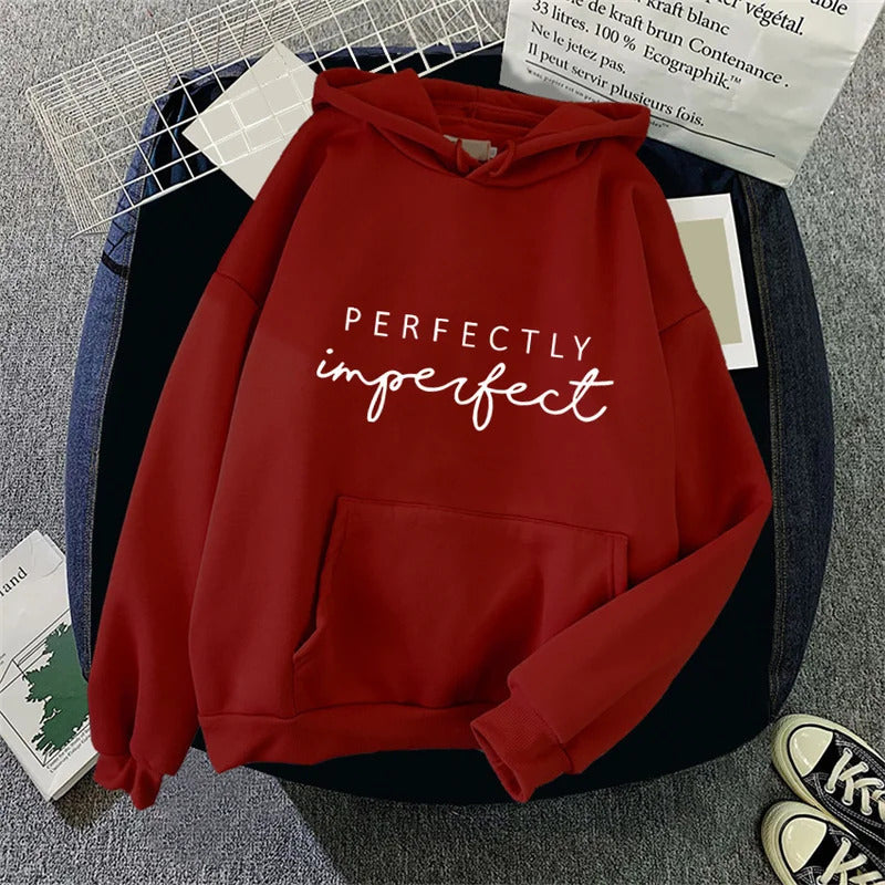 Perfectly Imperfect Letter Pattern Hoodie