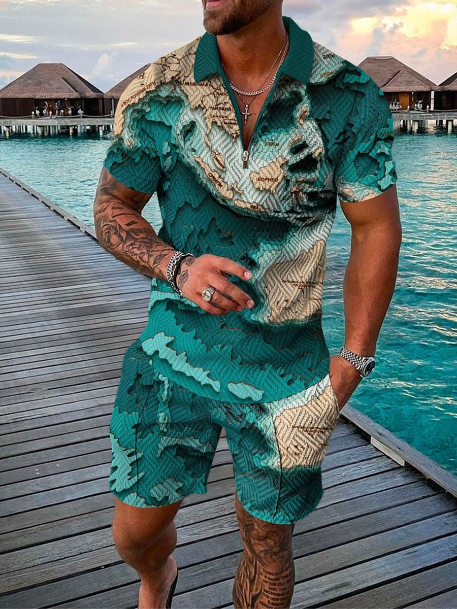 Men's 3D Abstract Casual 2 Piece Suit