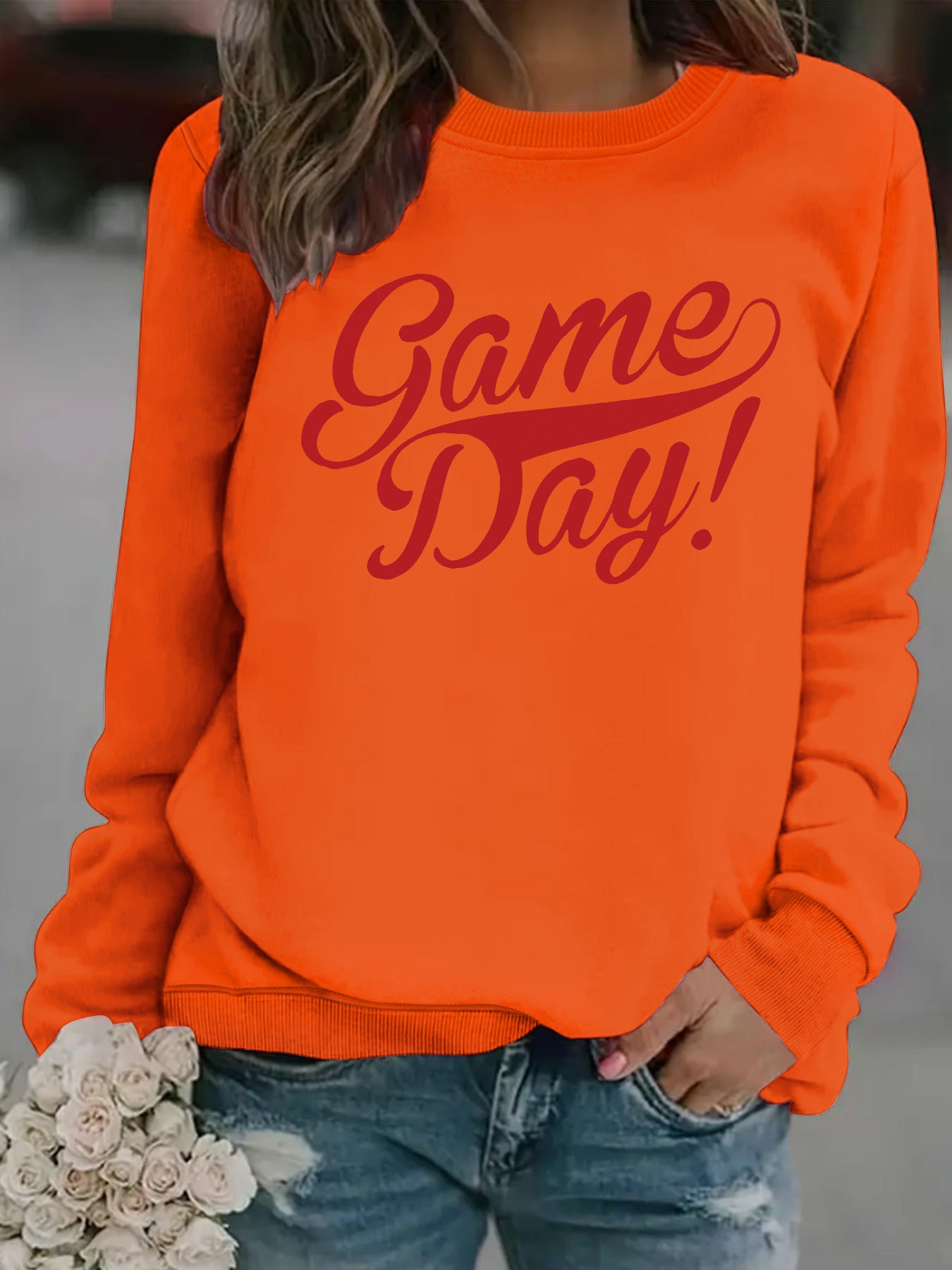 Game Day Round Neck Long Sleeve