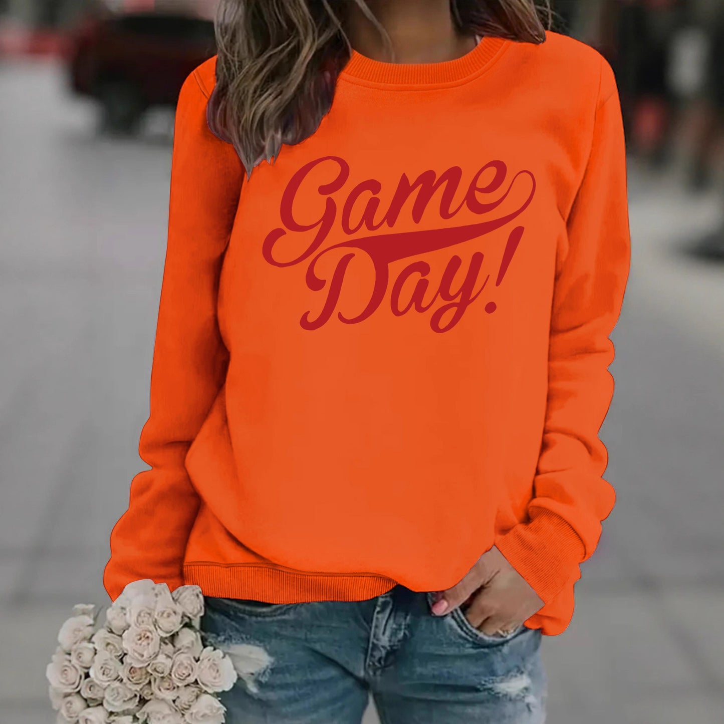 Game Day Round Neck Long Sleeve