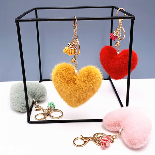 Tassel Heart Key Chain Pendant