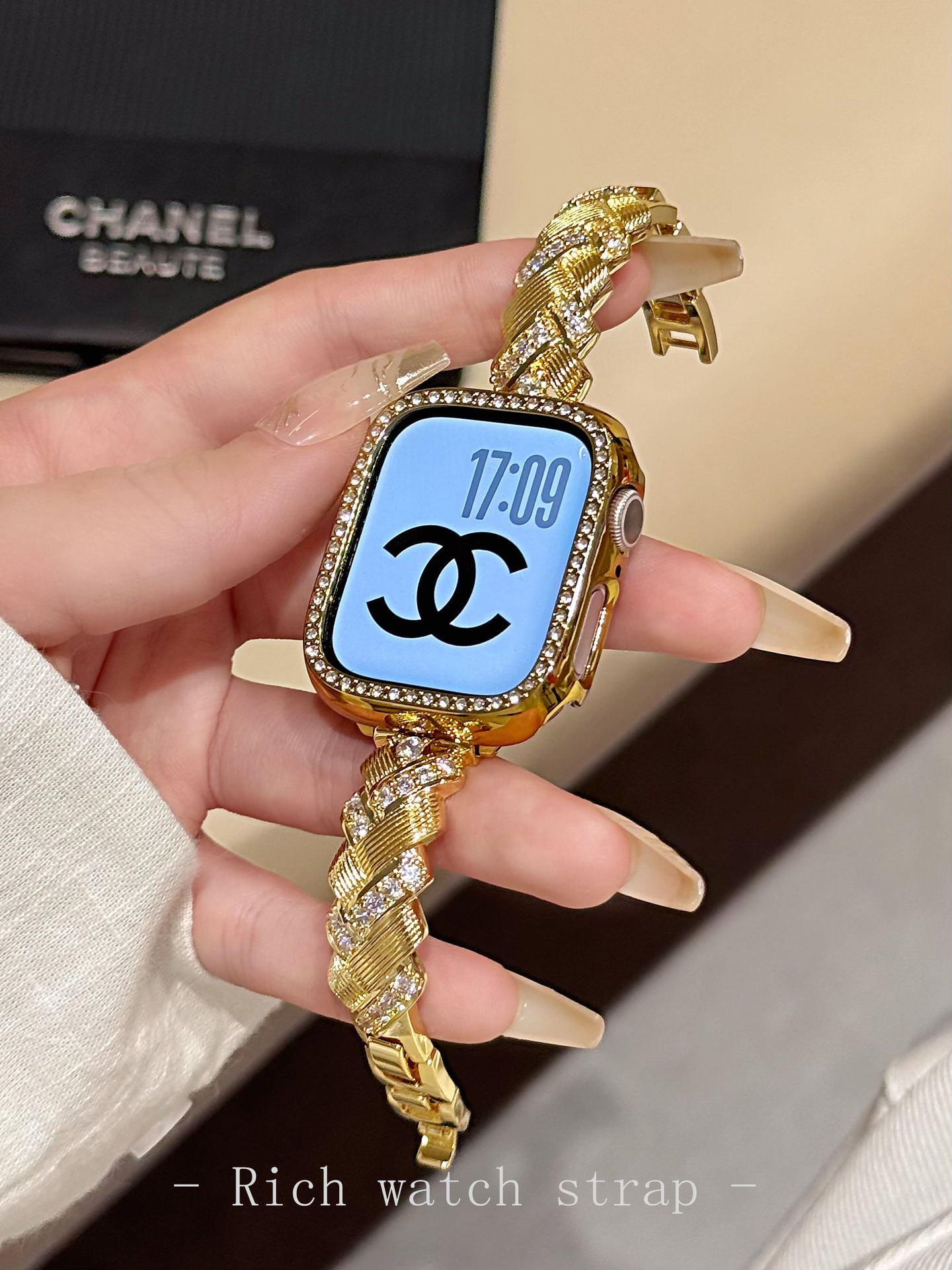 Diamond-Encrusted Watch Band