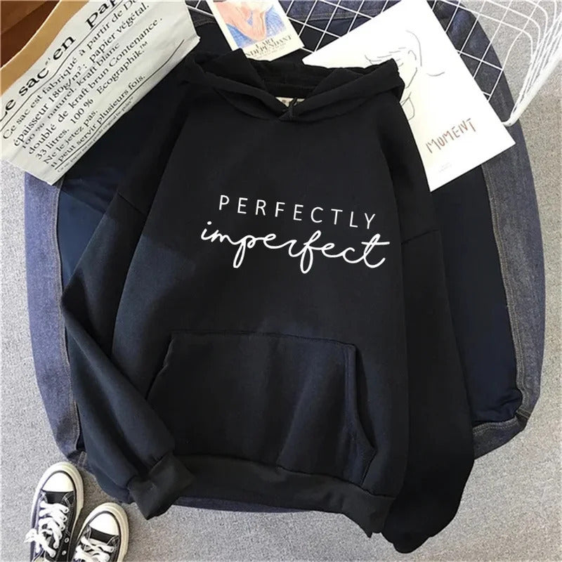 Perfectly Imperfect Letter Pattern Hoodie