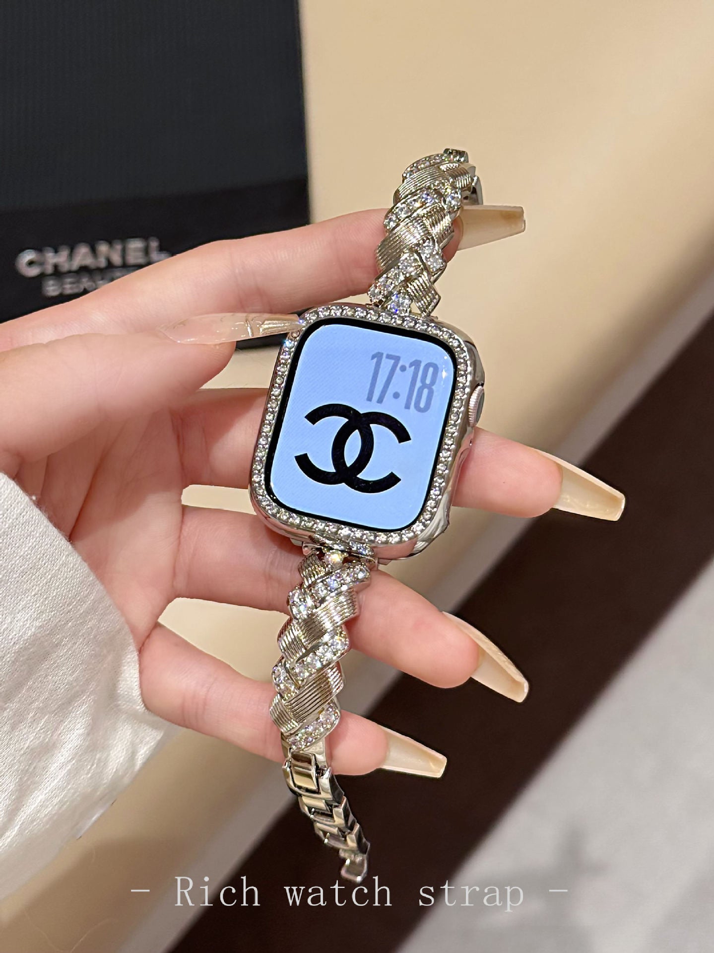 Diamond-Encrusted Watch Band