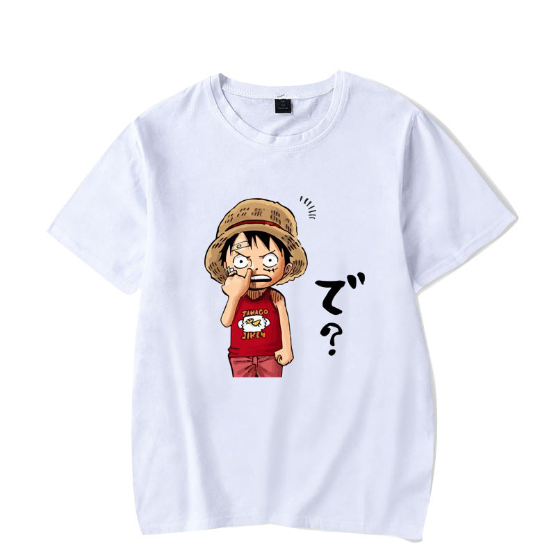 One Piece Luffy Nose-Picking Short Sleeve T-Shirt