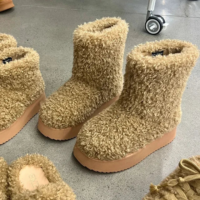 Teddy Bear Fur Boots