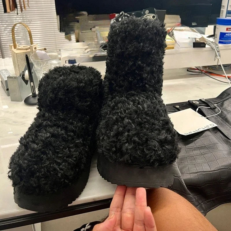 Teddy Bear Fur Boots