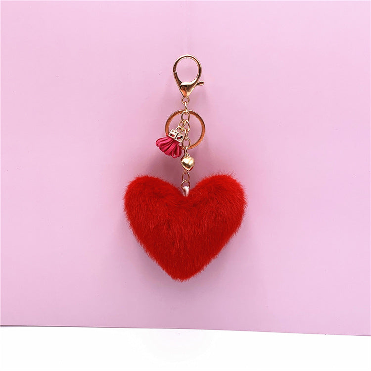 Tassel Heart Key Chain Pendant