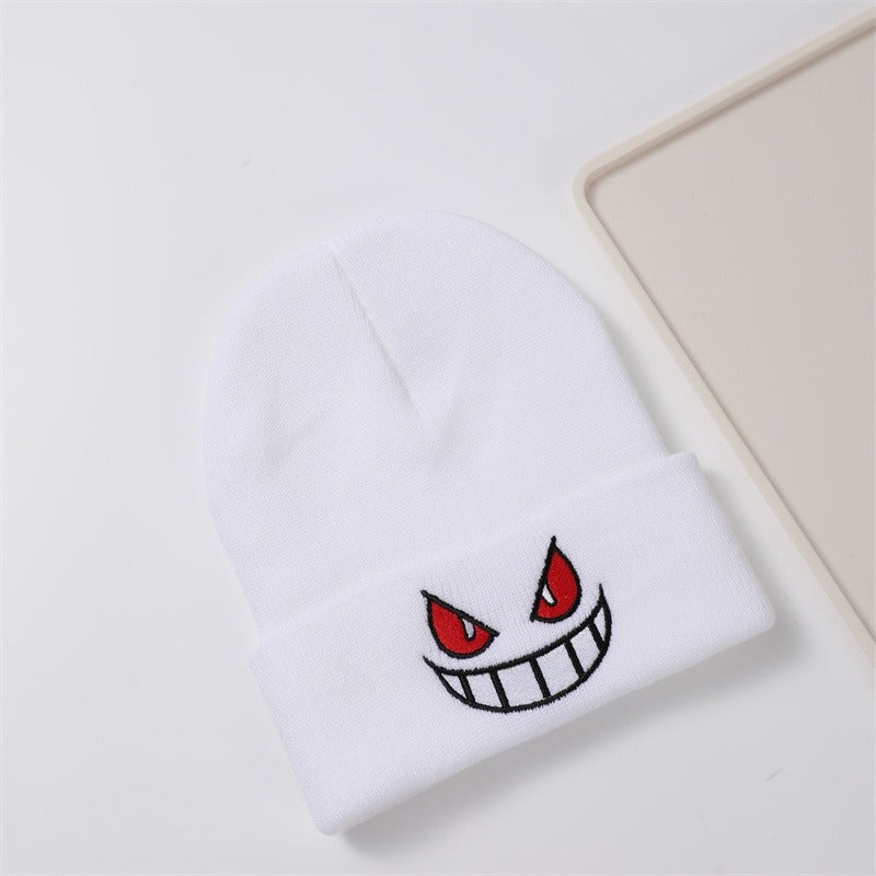 Face Print Knitted Beanie