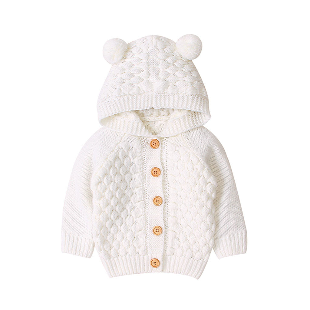 Children's Hooded Knitted Jacket