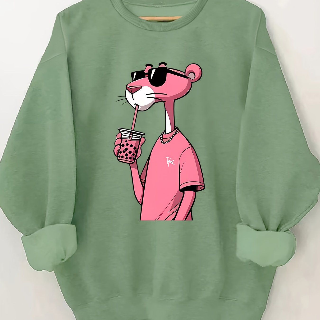 Pink Panther Boba Tea Sweatshirt