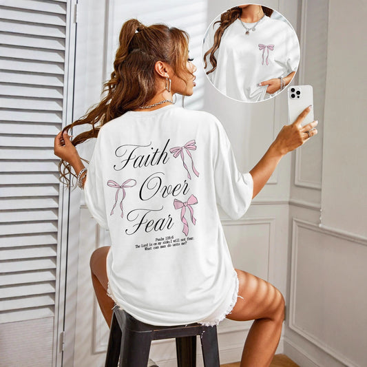 Faith Over Fear Bow T-Shirt