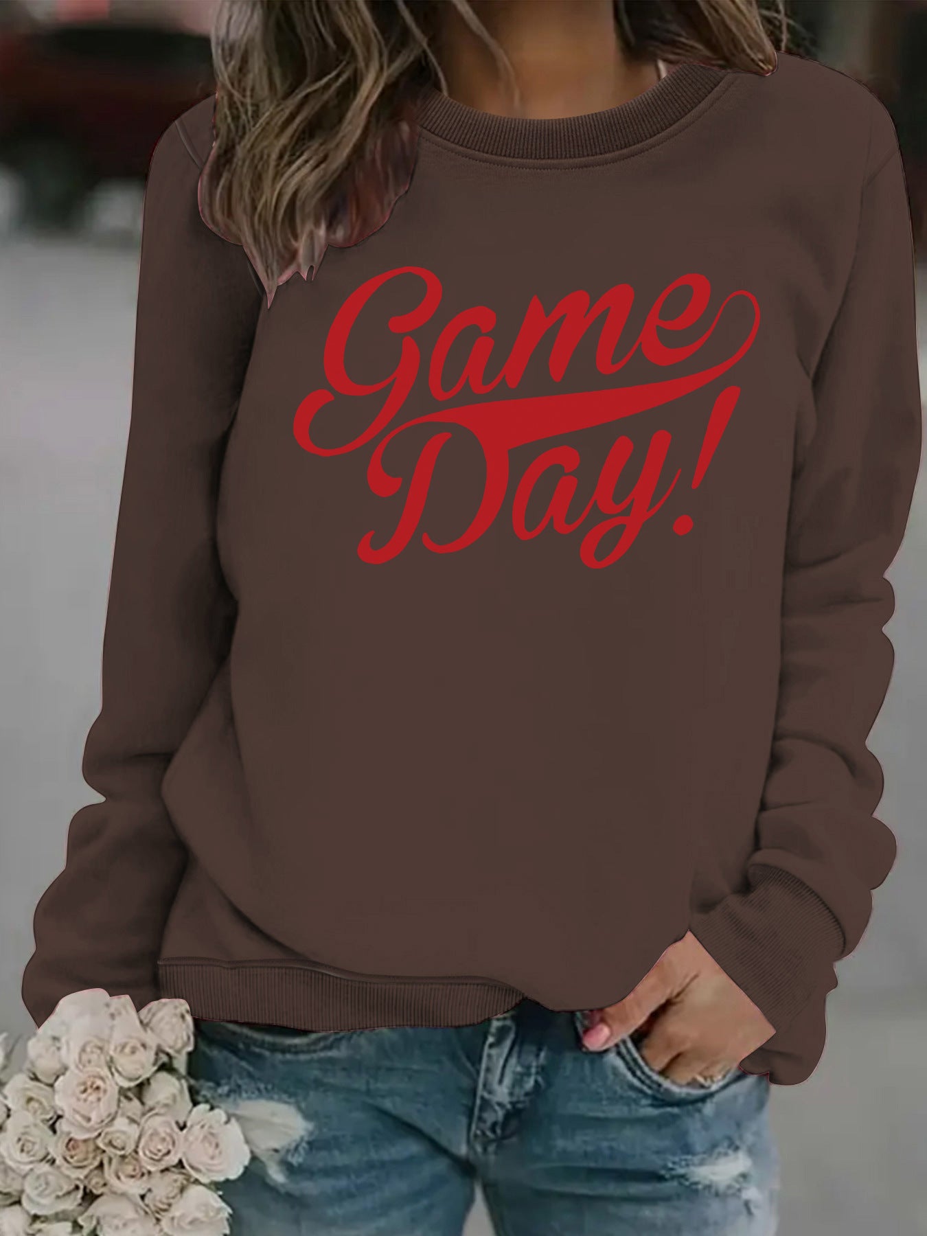 Game Day Round Neck Long Sleeve