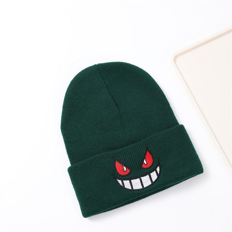 Face Print Knitted Beanie