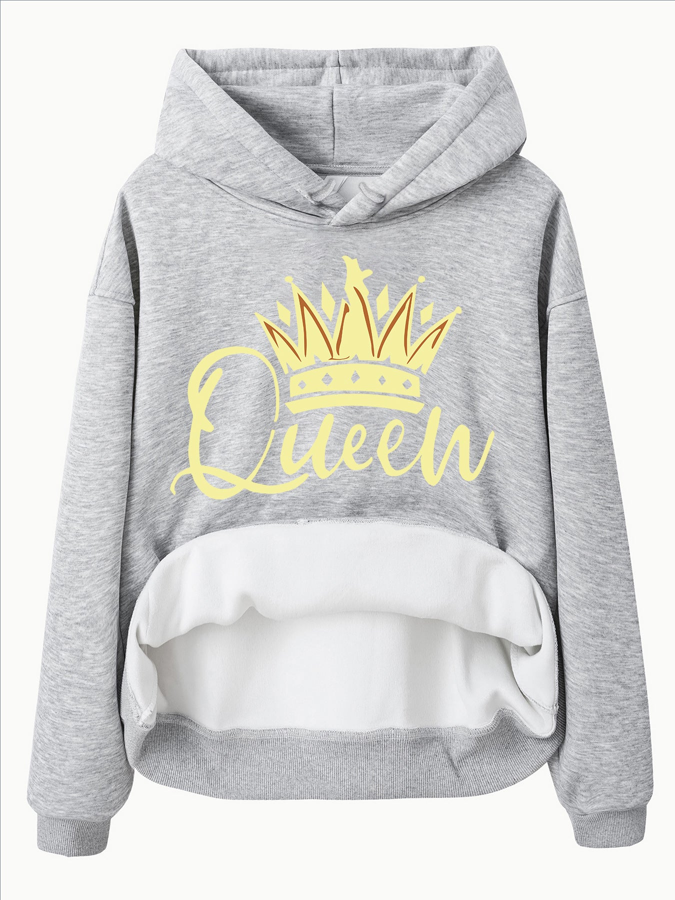 Crown Patterned Hoodie