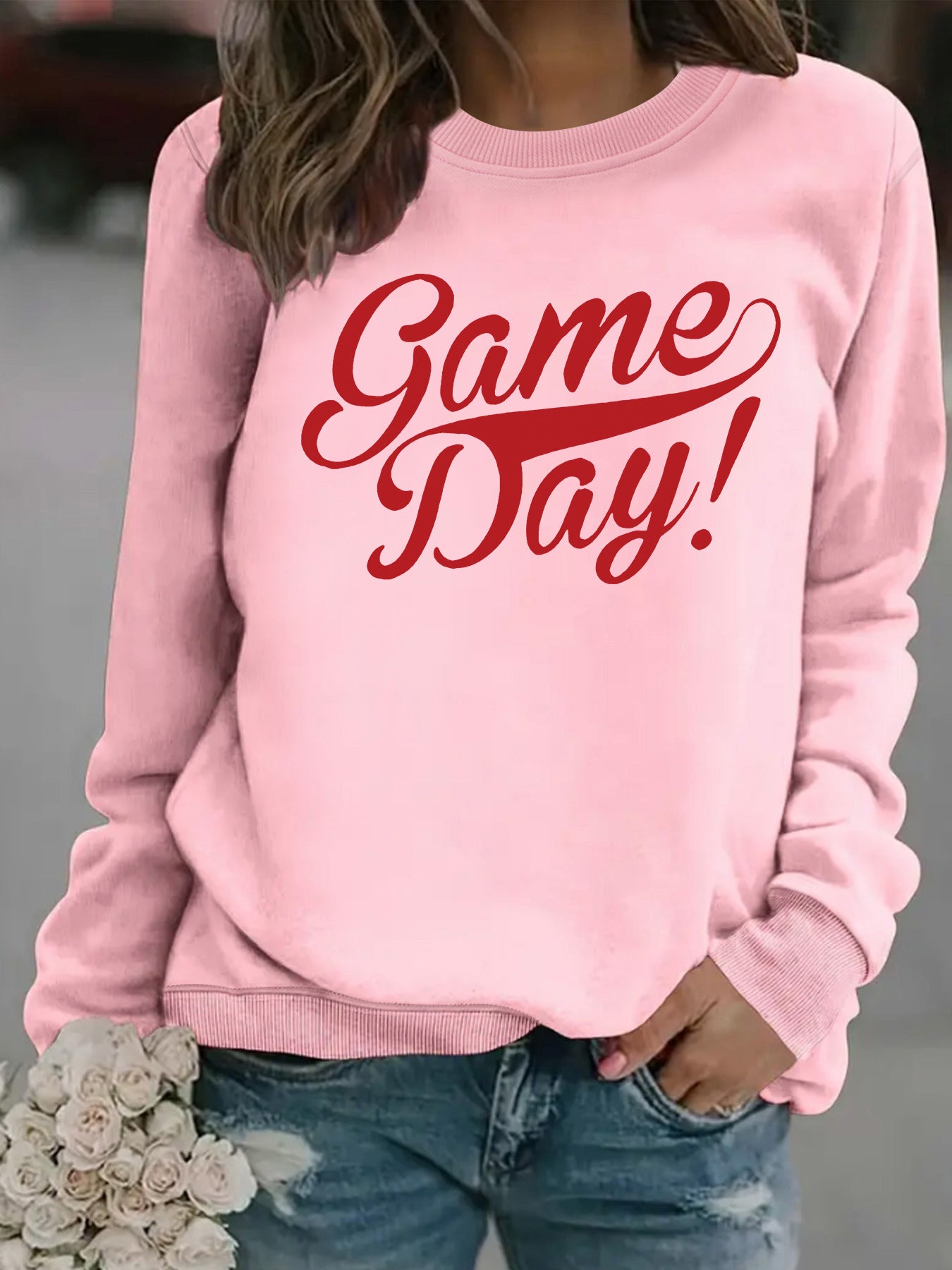 Game Day Round Neck Long Sleeve