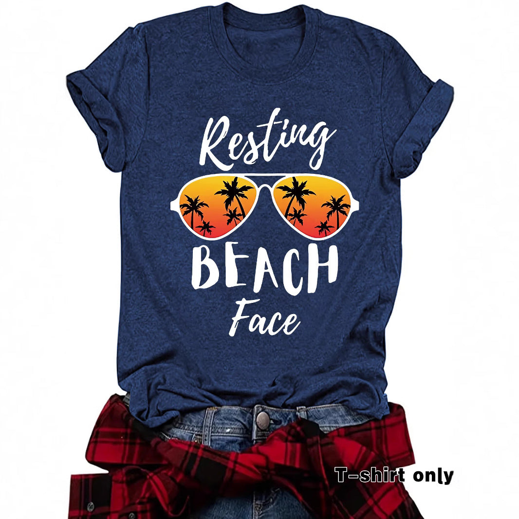 Resting BEACH Face Loose Short Sleeve