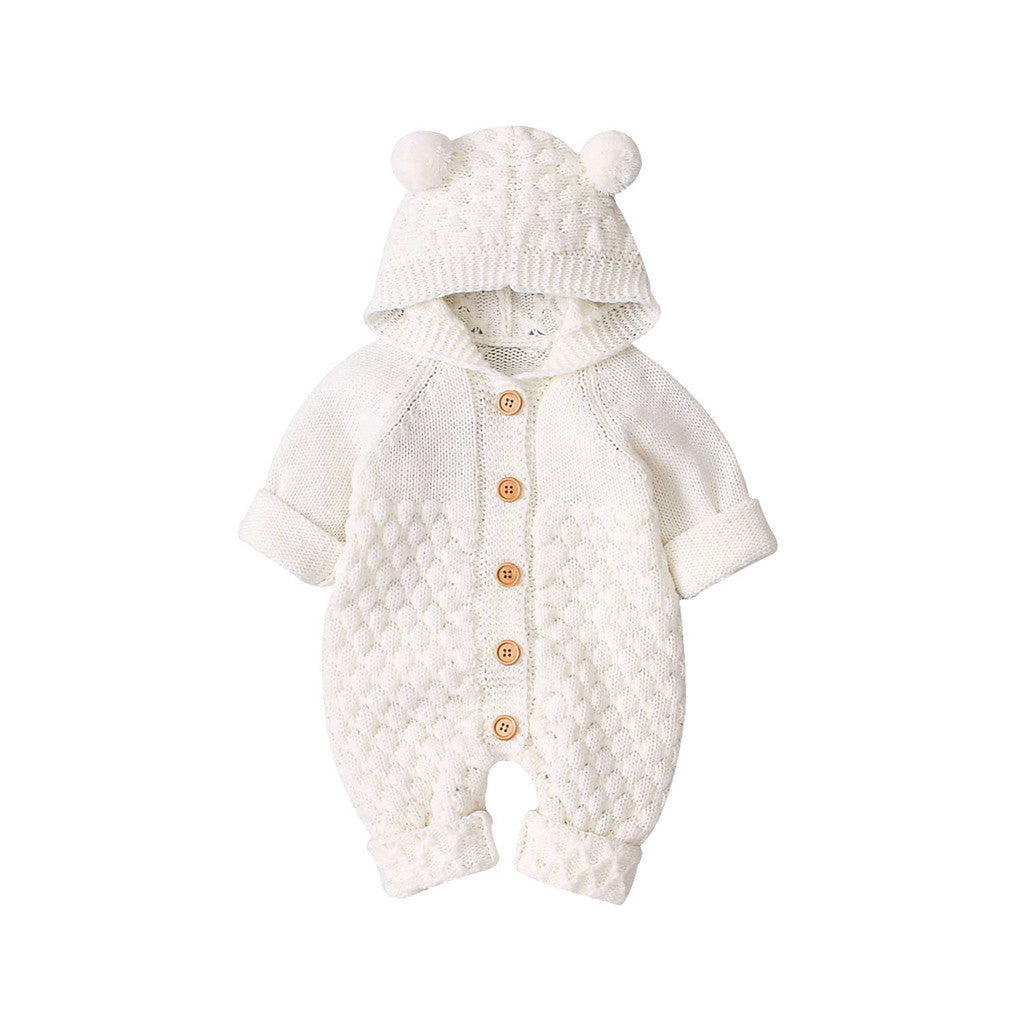 Children's Hooded Knitted Jumpsuit