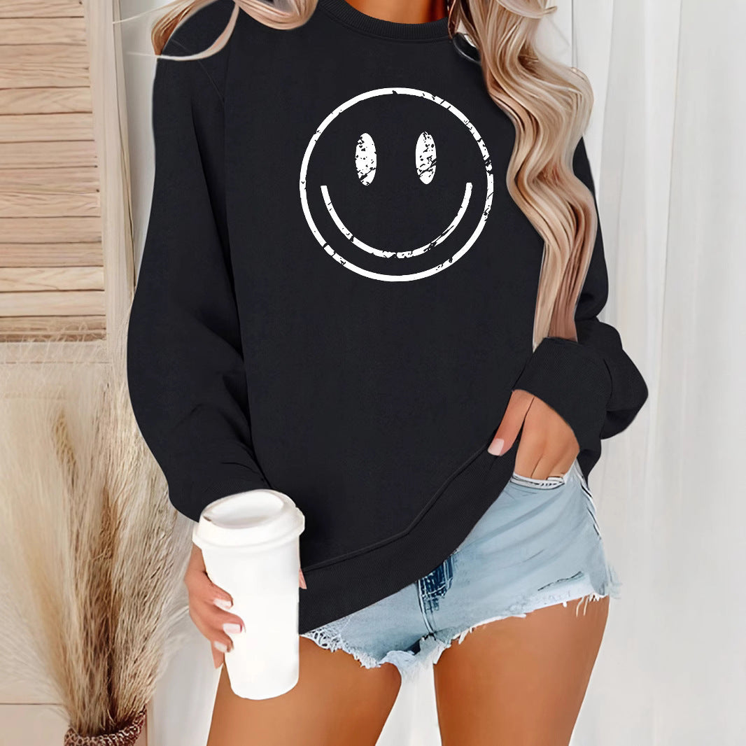 Cartoon Smiley Printed Long Sleeve