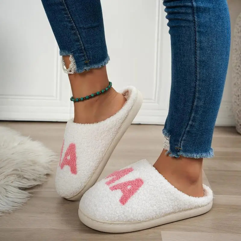 Plush Mama Fuzzy Fur Slippers