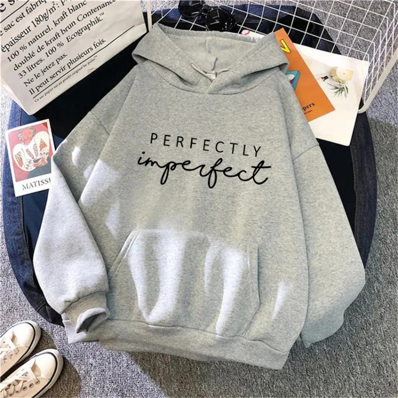 Perfectly Imperfect Letter Pattern Hoodie