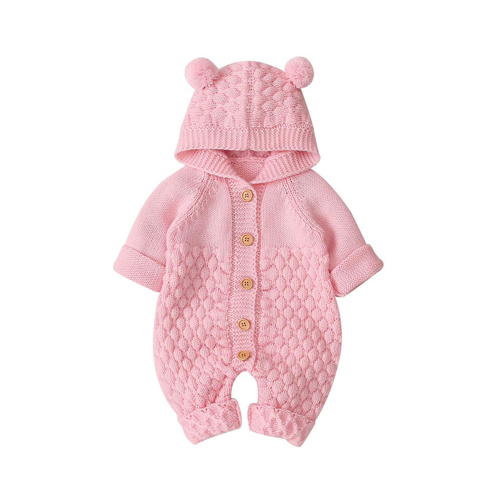 Children's Hooded Knitted Jumpsuit