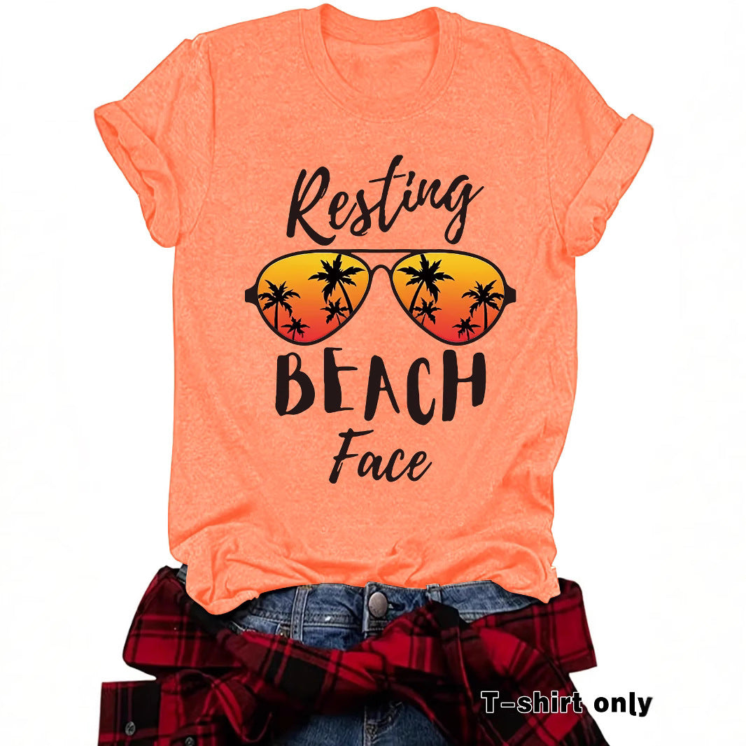 Resting BEACH Face Loose Short Sleeve