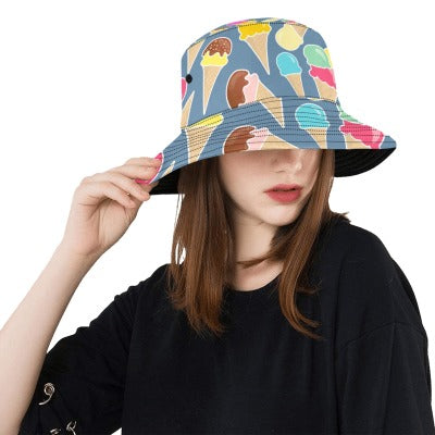 Ice Cream Print Bucket Hat