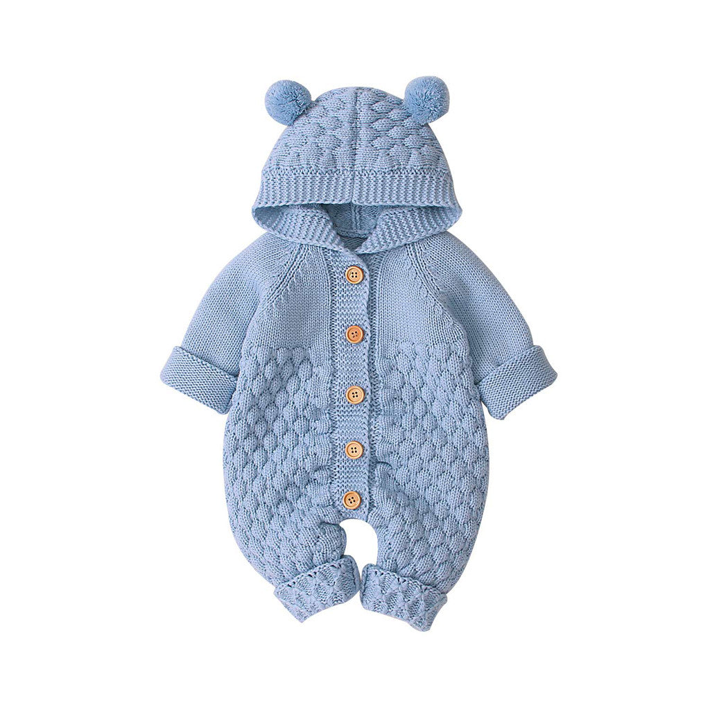 Children's Hooded Knitted Jumpsuit