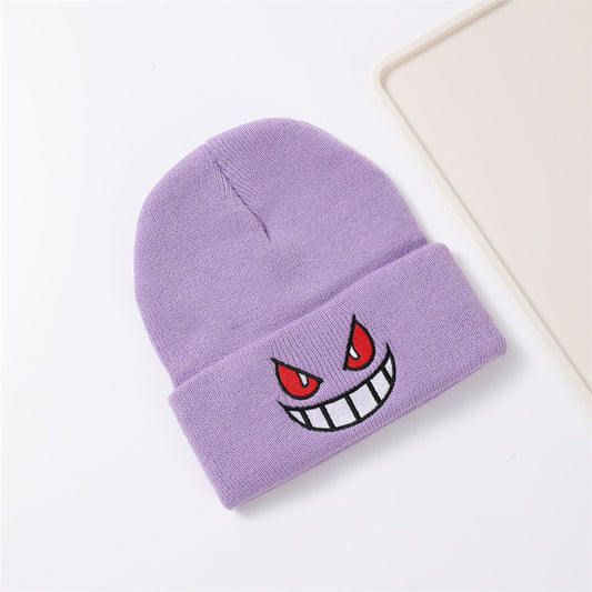 Face Print Knitted Beanie
