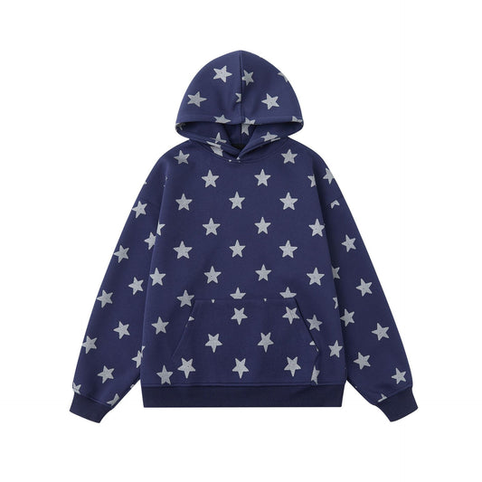 Star All-Over Print Unisex Streetwear Hoodie