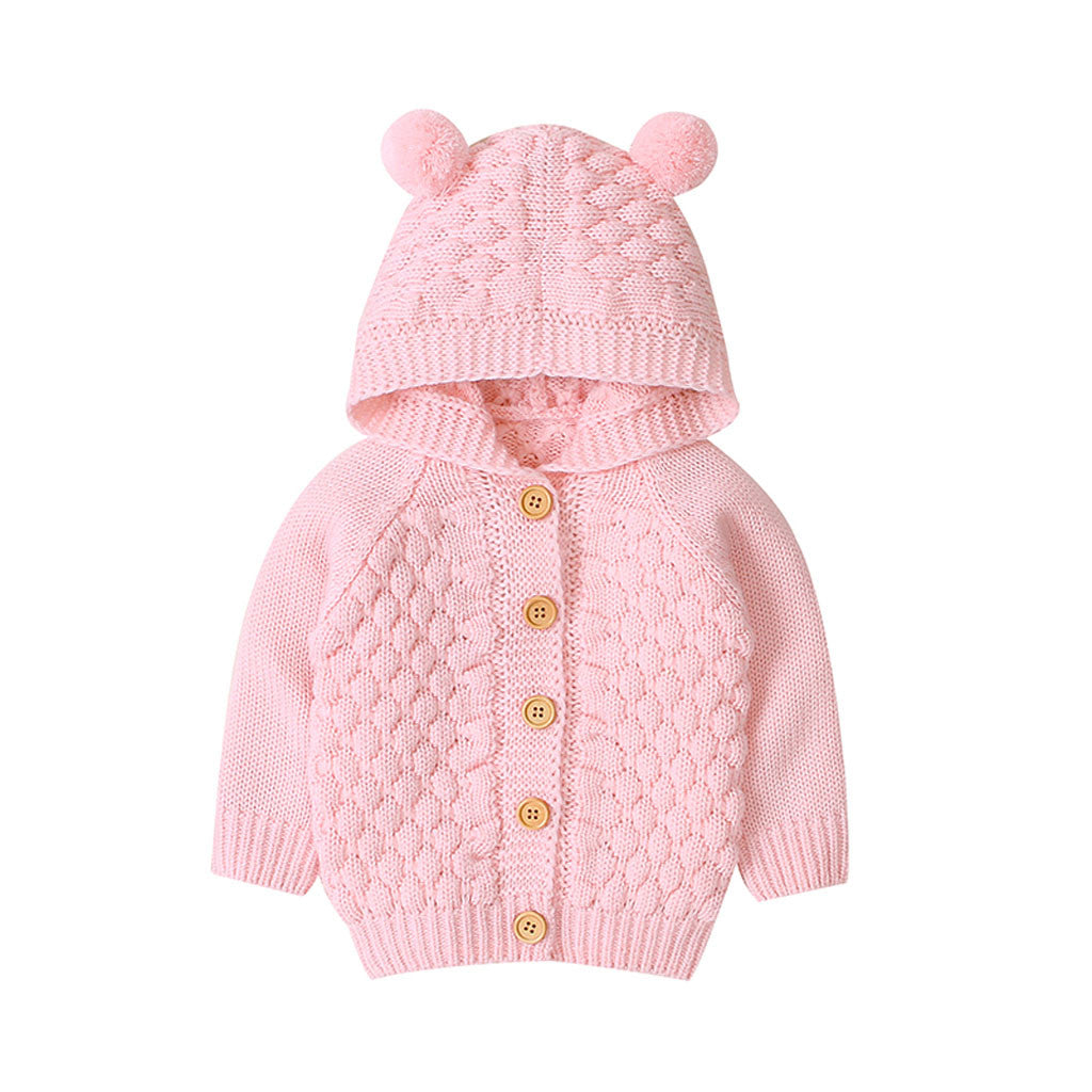 Children's Hooded Knitted Jacket