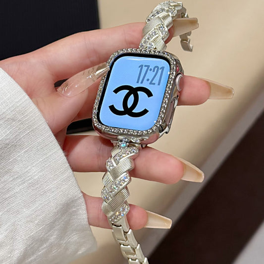 Diamond-Encrusted Watch Band