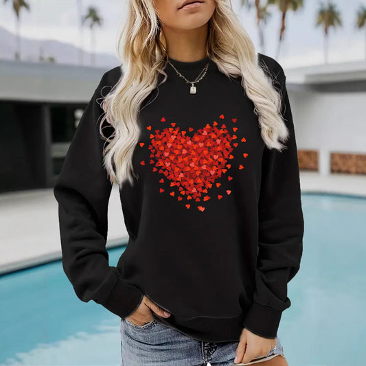 Heart-Shaped Printed Long Sleeve