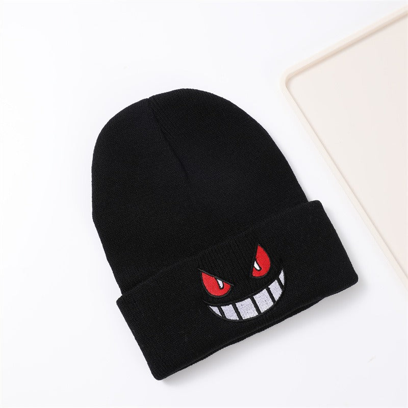 Face Print Knitted Beanie