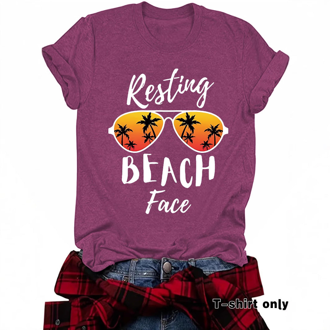 Resting BEACH Face Loose Short Sleeve