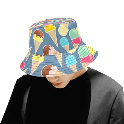Ice Cream Print Bucket Hat