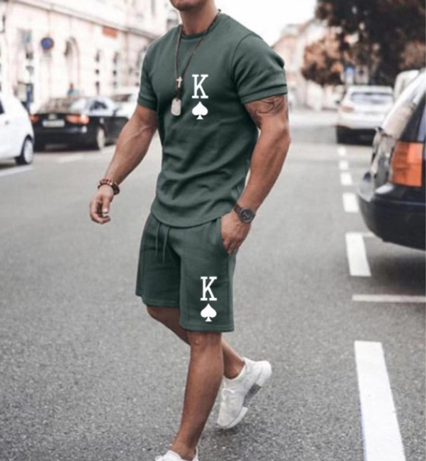 Men's King of Spades T-shirt and Shorts Set