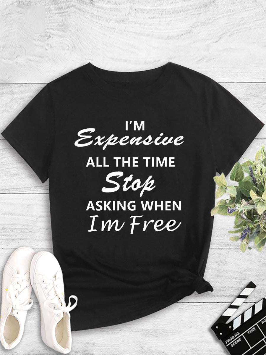 Fashion Women's Printed Round Neck T-Shirt