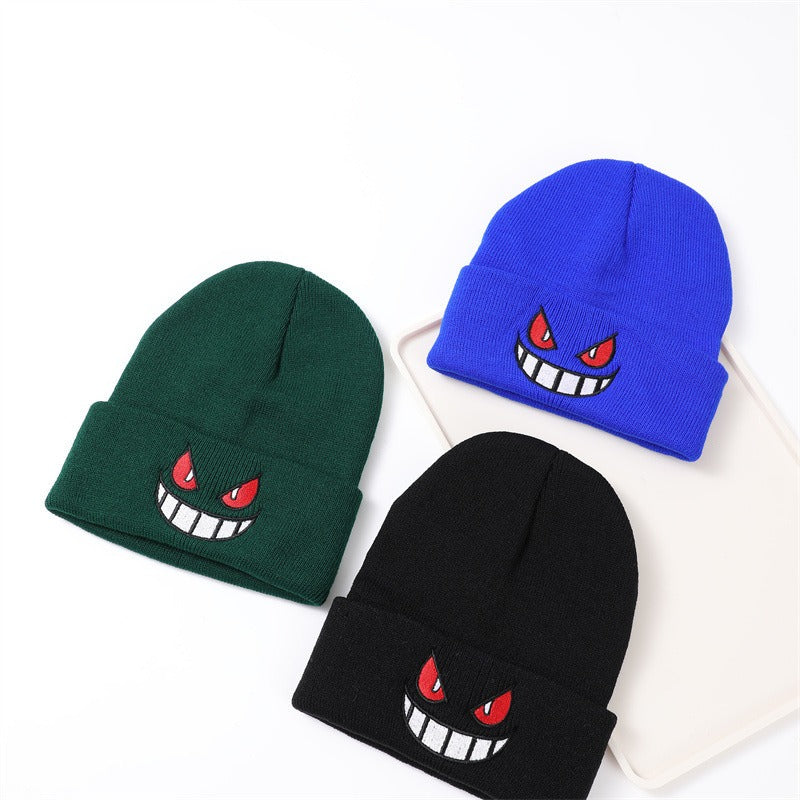 Face Print Knitted Beanie