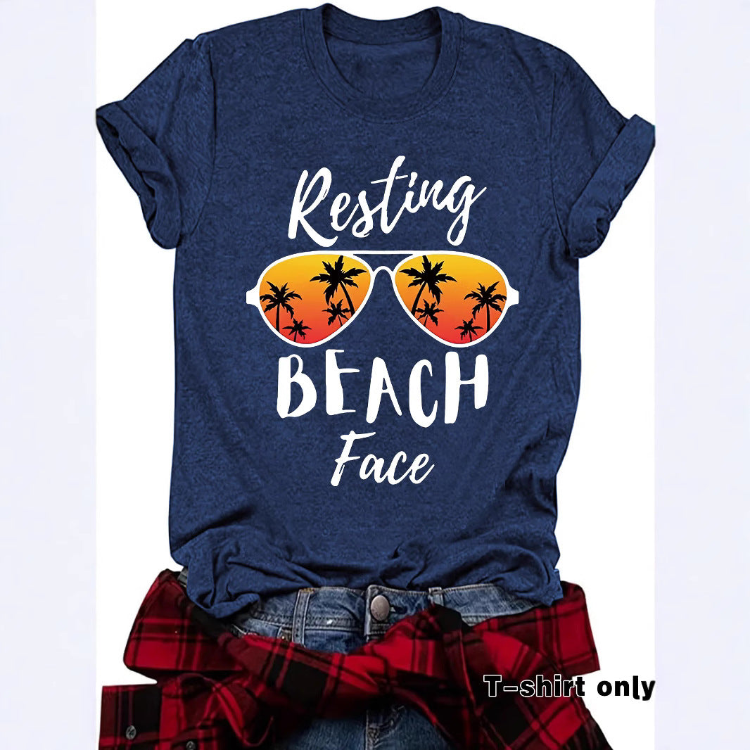 Resting BEACH Face Loose Short Sleeve