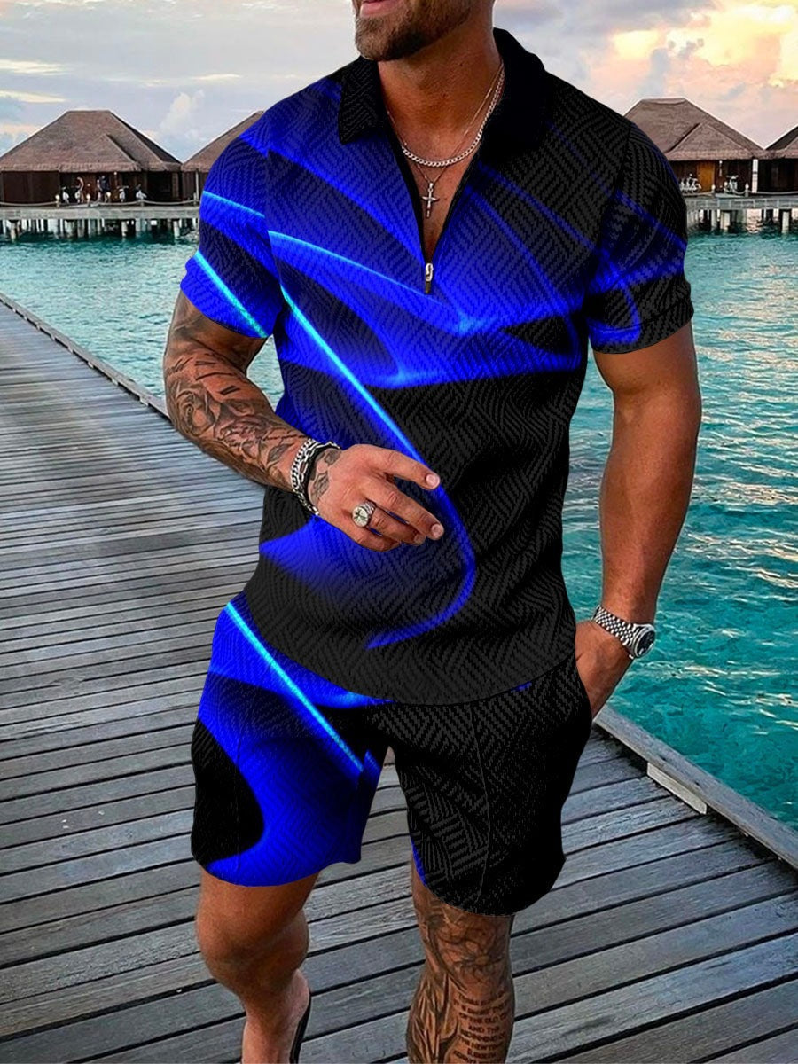 Men's 3D Abstract Casual 2 Piece Suit