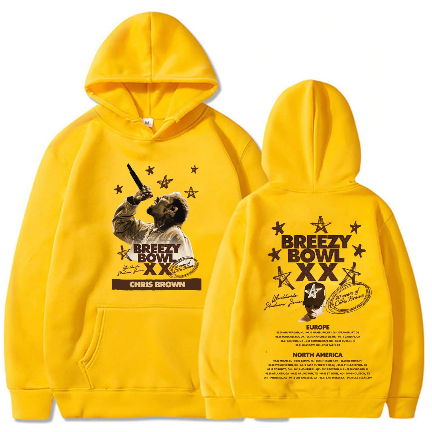 Chris Brown Graphic Breezy Bowl XX Tour Hoodie