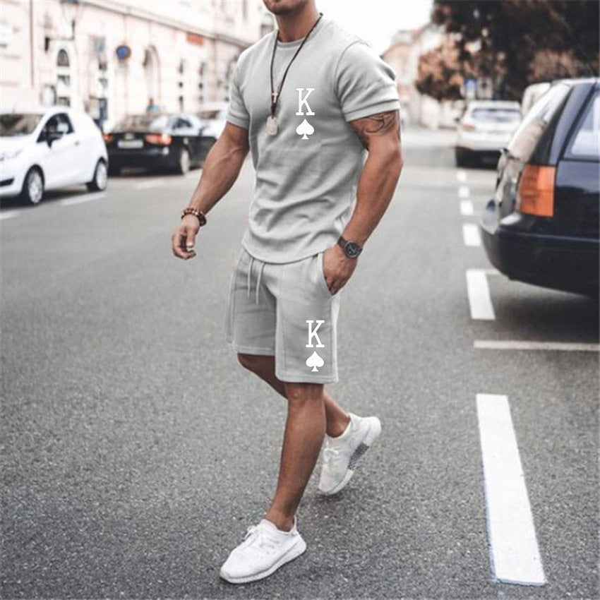 Men's King of Spades T-shirt and Shorts Set