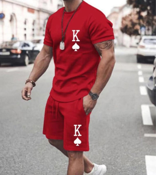Men's King of Spades T-shirt and Shorts Set