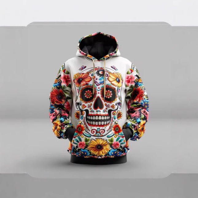 3D Sugar Skull Hoodie