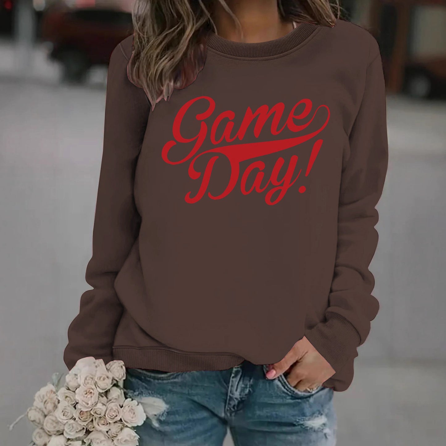 Game Day Round Neck Long Sleeve
