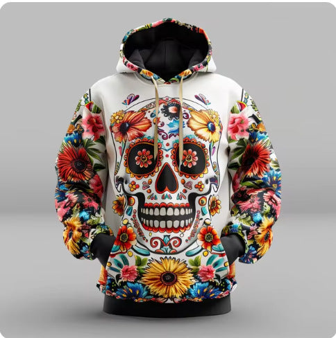 3D Sugar Skull Hoodie