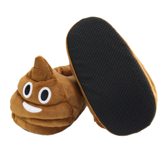 Plush Poop Emoji Slippers