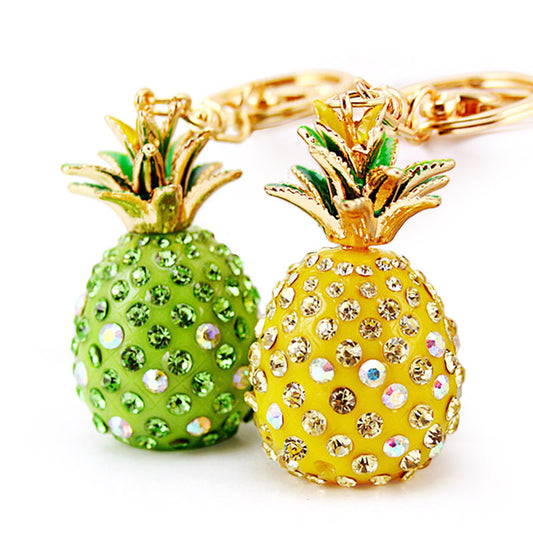 Pineapple Crystal Keychain Pendant